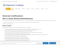 Responsive Translation's Diversity Certifications