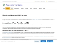 Responsive Translation's Memberships and Affiliations