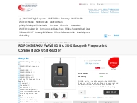 RDF-30542AKU WAVE ID Bio SDK Badge   Fingerprint Combo Black USB Reade