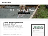 Concrete Contractor Ridley, PA | Ridley Concrete   Masonry