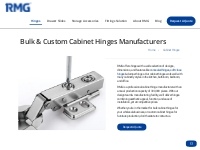 Custom Bulk Cabinet Hinges Wholesale Supplier in China - RMG Hardware