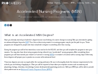 Accelerated Nursing Programs (MSN) - RNCareers