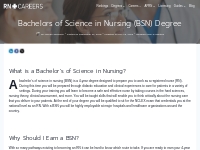 Bachelors Of Science In Nursing (BSN) Degree - RNCareers