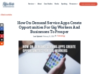 How On-Demand Service Apps Create Opportunities for Gig Workers