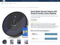 Efficient Cleaning: Smart Robot Vacuum with Powerful Suction