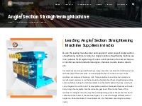 Angle Section Straightening Machine Manufacturers Suppliers Punjab - H