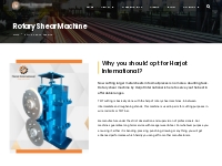 Rotary Shearing Machine Manufacturers Suppliers-Harjot International