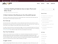 Common Roofing Problems: How to Spot Them and What To Do - Keller s Be
