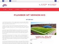 Mount Vernon Plumbing Service | Plumber Mt Vernon MO