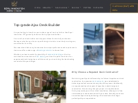 Ajax Deck Builder - Reputed Deck Contractor in Ontario