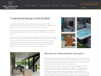 Mississauga Deck Builder - Professional Deck Building Company