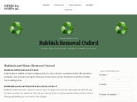 Rubbish Removal Oxford Domestic and Commercial - Rubbish Clearance