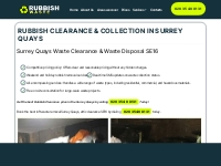 Domestic Rubbish Clearance Surrey Quays, SE16 | Save 25%