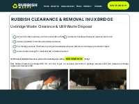 Rubbish Clearance in Uxbridge, UB8 ~ Premium 15% Off Now