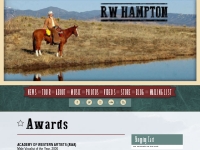  		   RW Hampton: Award winning Western Entertainment Artist:   Awards