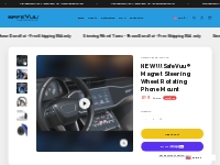 SafeVuu Universal Rotating Steering Wheel Phone Mount - Perfect for Tr