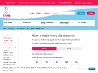 Make a single or regular donation - SANE