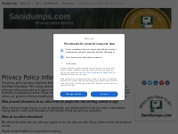 Sanidumps: Privacy Policy Information