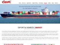 Export & Domestic Market | Sankalp Creation Surat