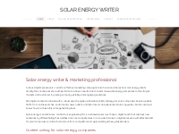 Solar Energy Writer - Blog, Article   Website Copy