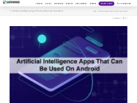 Best Artificial Intelligence Apps that can be used on Android