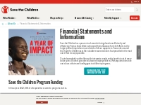 Financial Statements   Information | Save the Children