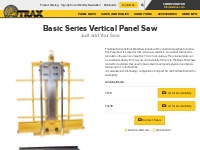 Basic Series Vertical Panel Saw - Saw Trax Manufacturing, Inc.