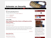 Schneier on Security: Talks