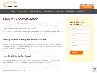 Sell My Car For Scrap - We Buy Scrap Car For Cash Call Us Now!