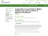 Parent   Student Rights Handbook - Sacramento City Unified School Dist
