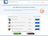 Order MAC Memory Card Data Recovery Software to recover data file