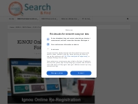 IGNOU Online Re Registration Form Jan 2020 | IGNOU Re Registration