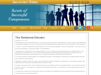 The Relational Elevator | Self Improvement Tips for success