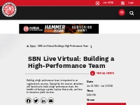 SBN Live Virtual: Building a High-Performance Team | Specialty Equipme