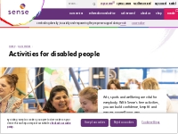 Activities for disabled people - Sense