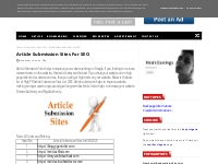  Article Submission Sites For SEO - SEO Sites Pro