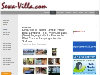 Sewa Villa Lampung Murah Mewah Dengan Kolam Renang Pribadi