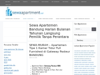 Sewa Apartemen Bandung Full Furnished/Unfurnished (Kosong) Tanpa Peran