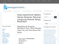 Sewa Apartemen Batam Full Furnished/Unfurnished (Kosong) Tanpa Peranta