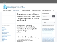 Sewa Apartemen Bogor Full Furnished/Unfurnished (Kosong) Tanpa Peranta