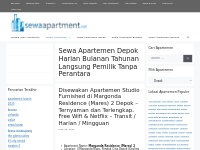 Sewa Apartemen Depok Full Furnished/Unfurnished (Kosong) Tanpa Peranta