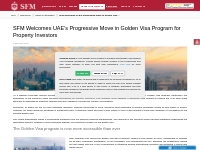 SFM Applauds UAE's Golden Visa Update: No Minimum Down Payment for Pro