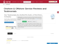 Onshore and Offshore Service Reviews and Testimonials | SFM