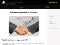 Settlement agreement solicitors | Sharma Solicitors