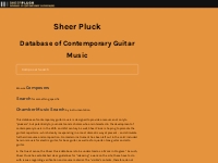 Sheer Pluck - Database of Contemporary Guitar Music