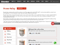 Power Relay R D and Manufactoring - Shenler Relay