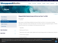 Sheppard Mullin Ranked Among the  Best Law Firms  for 2024 | Sheppard 