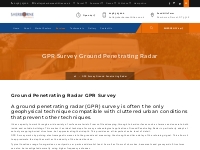 GPR Survey Ground Penetrating Radar - Sherborne Utilities