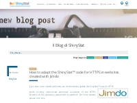 How to adapt the ShinyStat™ code for HTTPS in websites created with Ji
