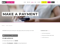 Make a payment - BAC Couriers